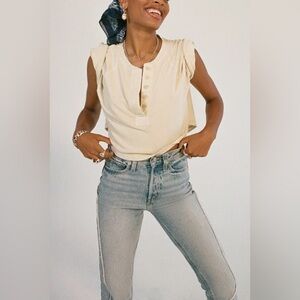 BDG Lily Cropped Henley Tee